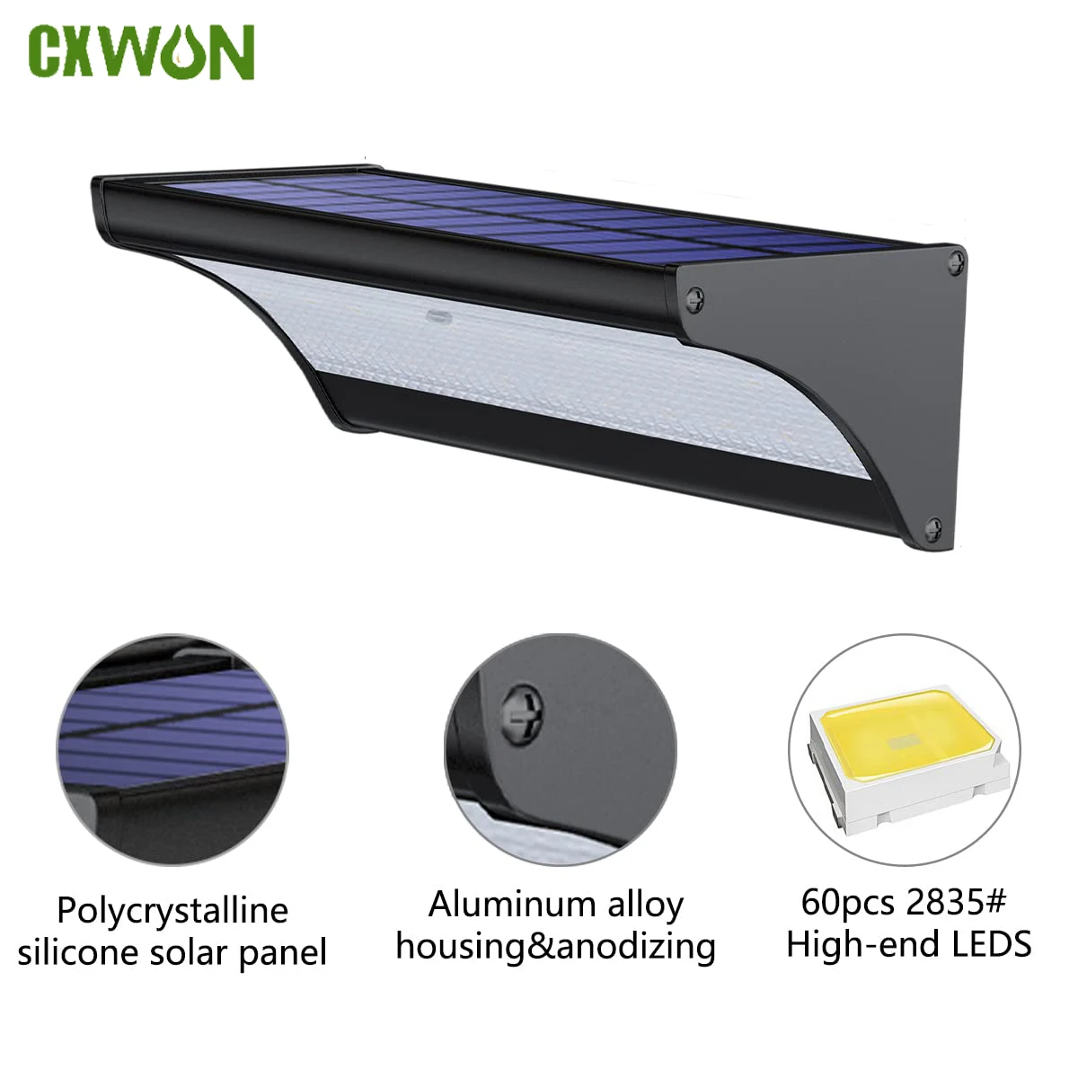 Smart Garden Solar Lights - 60/48Led Outdoor Solar Wall Light Solar