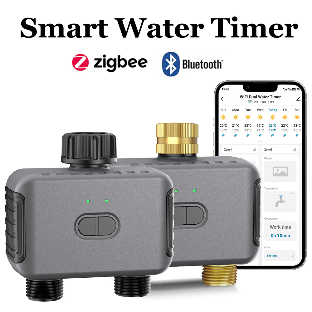Smart Garden Sprinkler System - Tuya Smart Water Timer Zigbee/BT Automatic