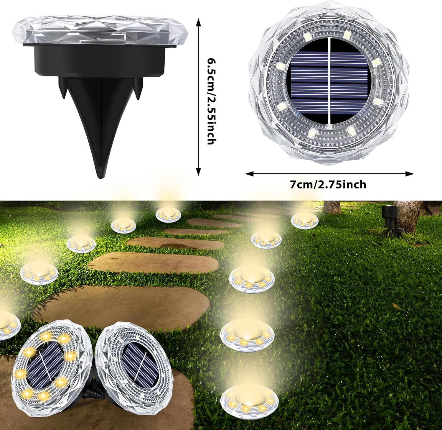 4/8PCS Solar Underground Light - Smart Garden Solar Lights 评论和价格