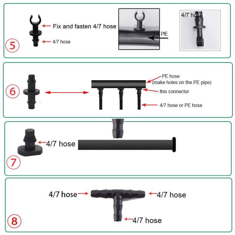 50pcs Garden Drip Irrigation C - Smart Garden Sprinkler System 评论和价格