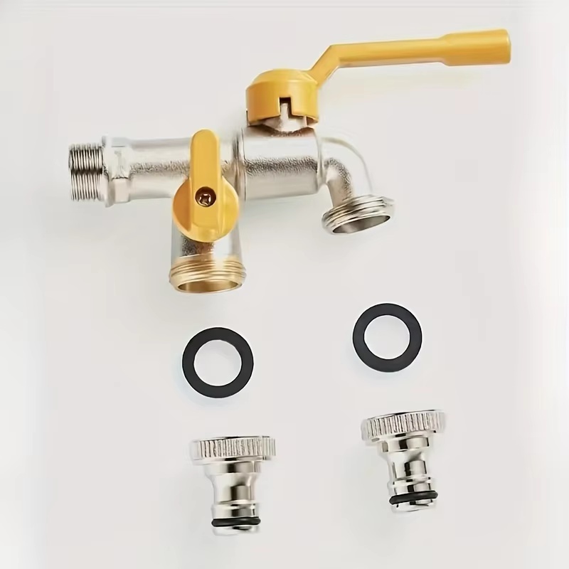 Double outlet garden hose fauc - Smart Garden Water 评论和价格