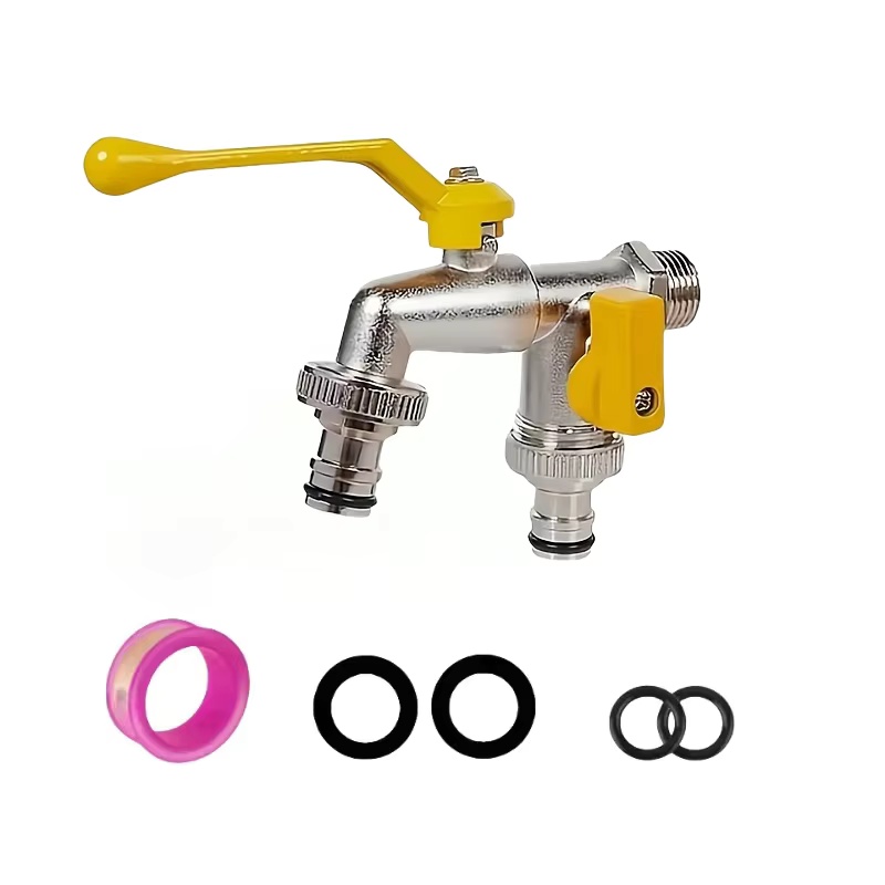 Double outlet garden hose fauc - Smart Garden Water 评论和价格