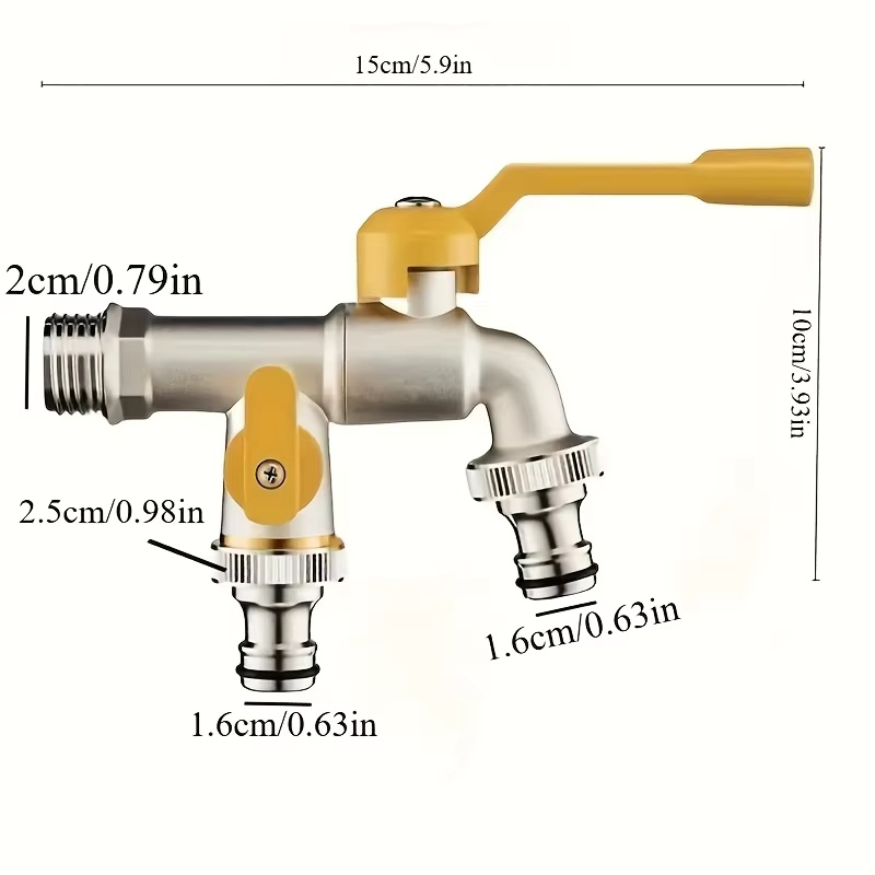 Double outlet garden hose fauc - Smart Garden Water 评论和价格
