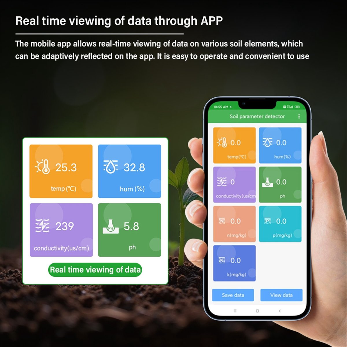 A08I Soil PH Meter Moisture Te - Smart Garden Nutrients 评论和价格