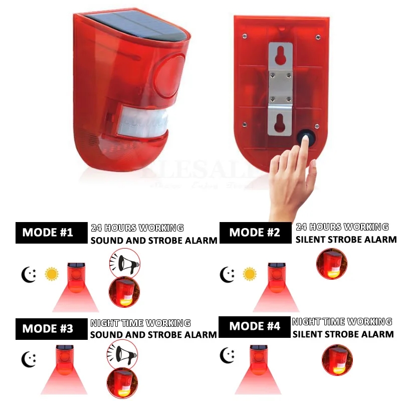 Waterproof Solar Powered Alarm - Smart Garden Solar Lights 评论和价格
