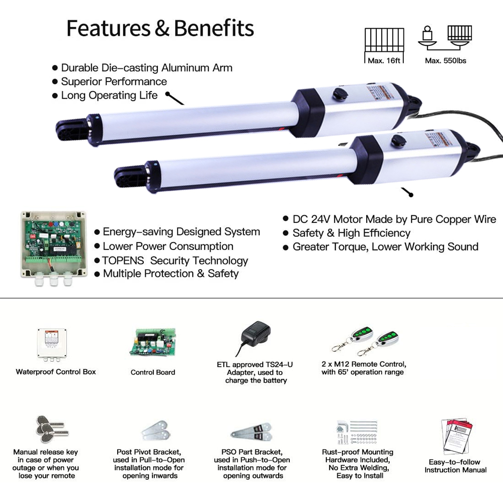 MK702 200KG Auto Swing Gate Op - Smart Garden Home Assistant 评论和价格