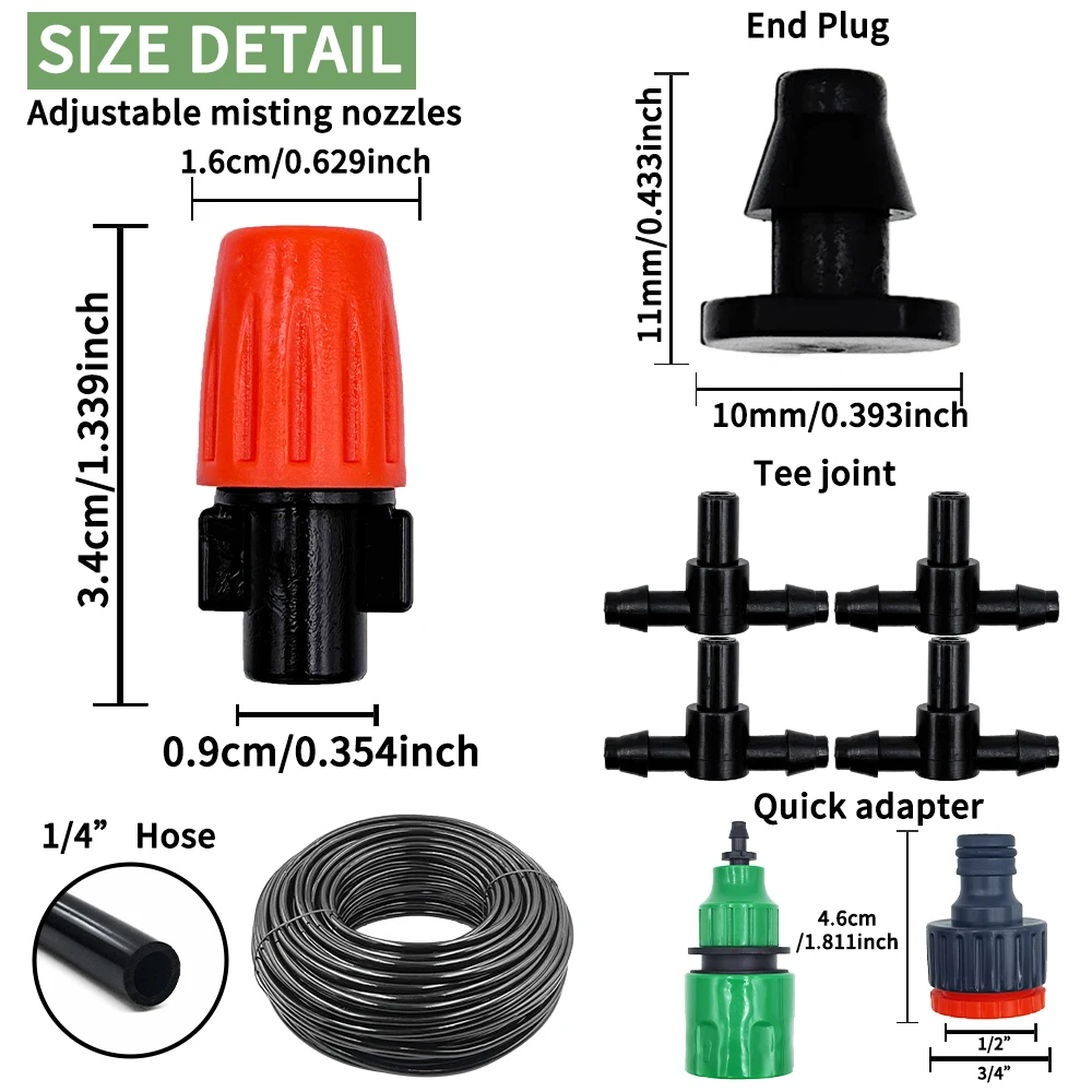 Fog Nozzles Irrigation Kit 5M- - Smart Garden Technology 评论和价格