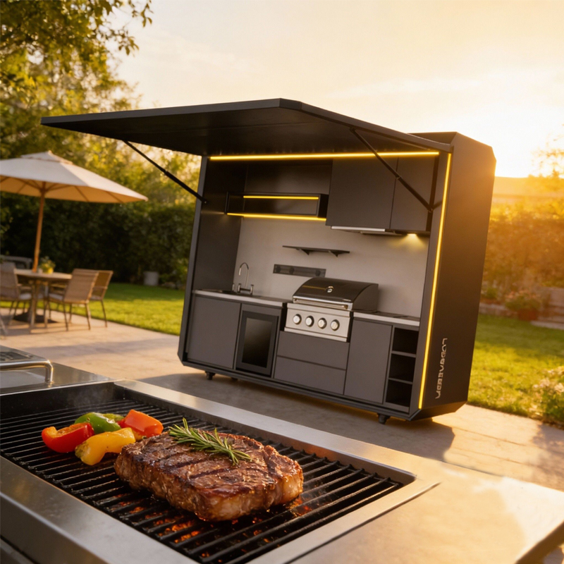 Outdoor folding kitchen integr - Smart Garden Mirrors 评论和价格