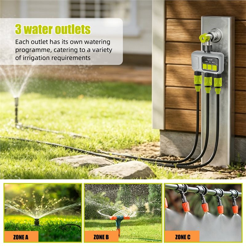 ABMH-Wifi Smart Water Timer 3- - Smart Garden Zone 评论和价格