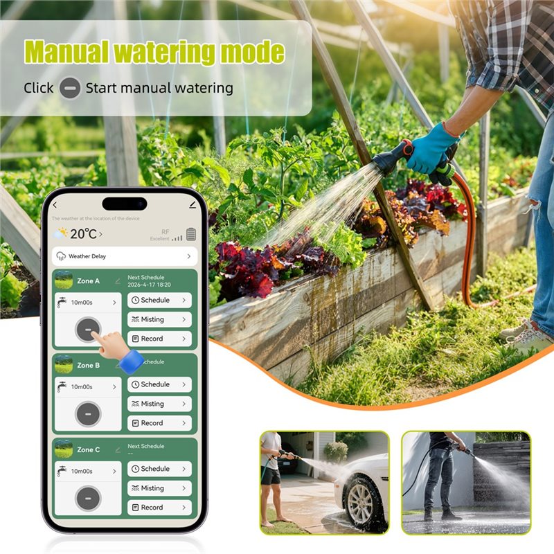 ABMH-Wifi Smart Water Timer 3- - Smart Garden Zone 评论和价格